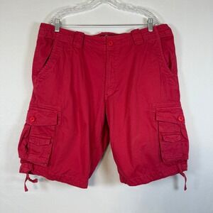 Matchstick Red Cargo Shorts Casual Everyday Cotton Mens‎ Size 40